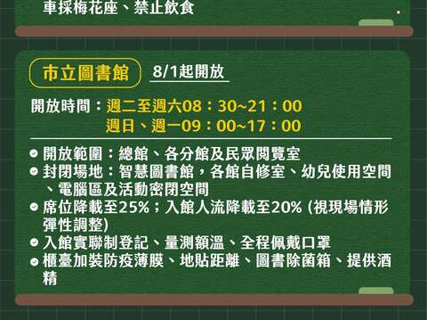 TPL to Reopen on August 1