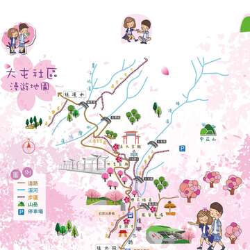臺北市北投區大屯地區周邊景點地圖