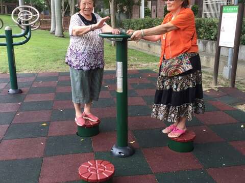 福志公園老人家們開心的使用體健設施