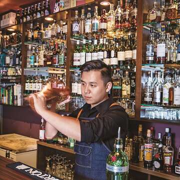 林冠辰用調酒邁向世界舞台。（攝影／游銘元）