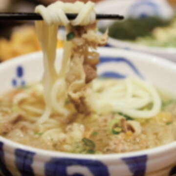 稻和烏龍麵店內手工麵條彈牙可口,湯頭清爽不膩,引人食慾。(楊智仁攝)