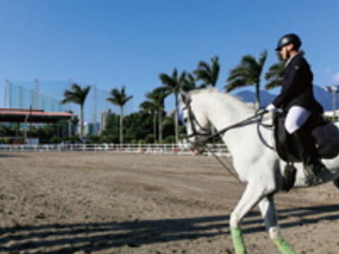 躍上馬背、腳踏馬蹬,優雅地享受馬蹄飛揚的律動,在馬年大展馬上英姿。(攝影/楊智仁)