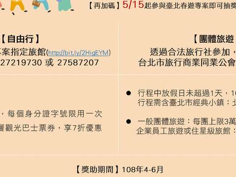 臺北春遊專案補助辦法