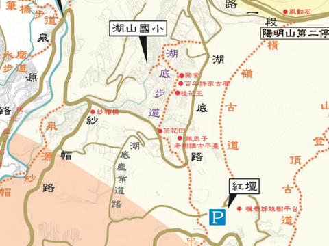 新湖山社區 景點串連圖
