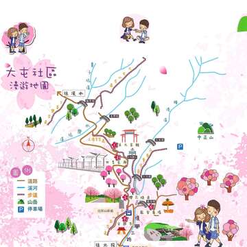 北投區大屯社區周邊漫遊地圖