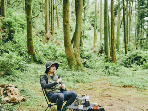 喜歡登山的格子,對於過程中的美食享受也很講究。(圖/格式設計展策,趙豫中攝)