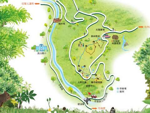 臺北市內雙溪自然中心周邊環境地圖