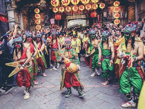 The eight generals of Qingshan Temple consist of “red-faced generals” and “green-generals”, and is the only one of its kind left in Taiwan. (Photo / Chiou Shin Chie)