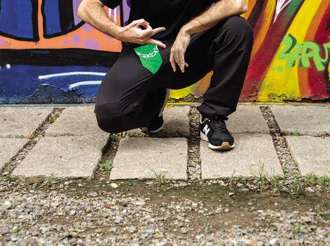 Spanish B-boy Krishna has been dancing in Taipei for three years and is intimately familiar with the breaking scene in Taiwan. (Photo / Debby Wang)