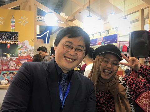 印尼網紅Yusi_Fadila來到旅展現場分享臺北旅遊體驗
