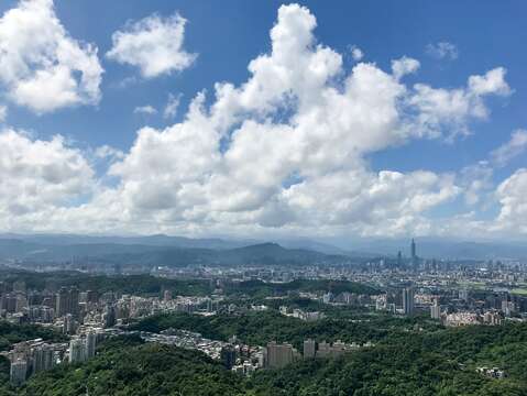 遠眺臺北盆地美景