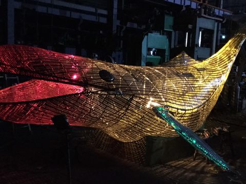 藝術家柯秋地的大型鯨魚作品，將在燈節期間東區現身。