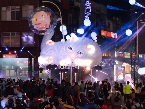 台北燈節西區主燈「躲貓貓」