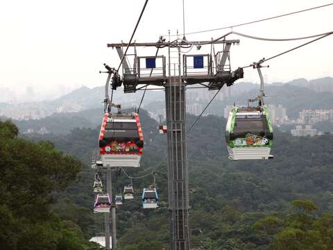 貓空纜車照片近景