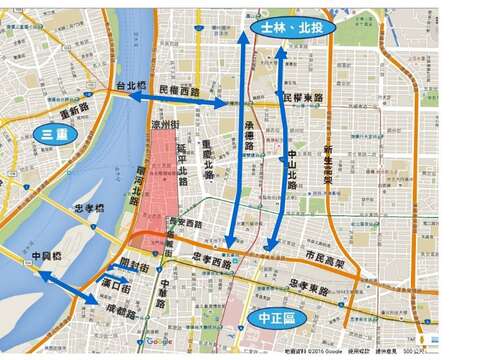 圖2_2020大稻埕情人節8月29日交通管制建議改道動線圖