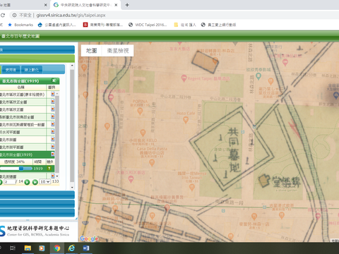 1919年臺北市街圖(資料來源臺灣百年歷史地圖)