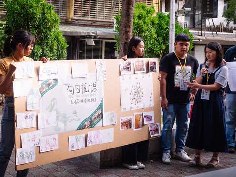 「都市水環境與宜居小巷弄」組展示自製地圖