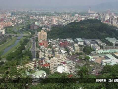2003年芝山岩遺址遠景(照片來源：芝山岩遺址與臺北史前，劉益昌著)
