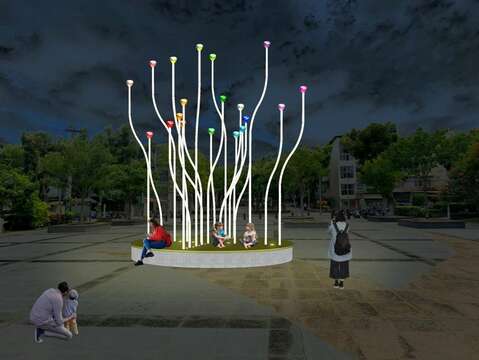 松山區民生公園「微萌之森—樂享生活，和你一起」(示意圖)