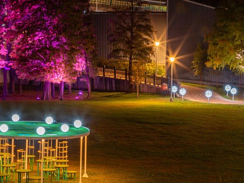 內湖區大湖公園「青青草原」裝置物與周邊燈飾