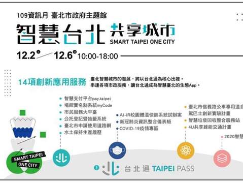 台北市政府主題館以台北通為核心，今年展出14項目創新應用服務