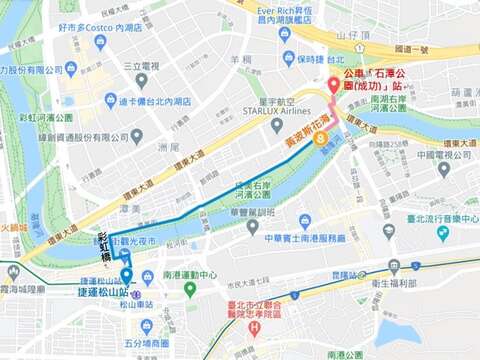 成美右岸河濱花海 位置示意圖