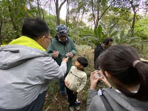 吳加雄博士現場介紹螢火蟲幼蟲