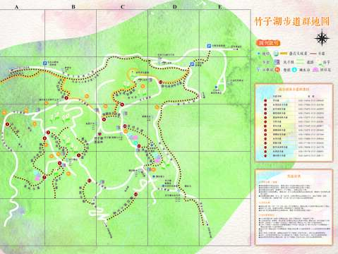 竹子湖步道群地圖