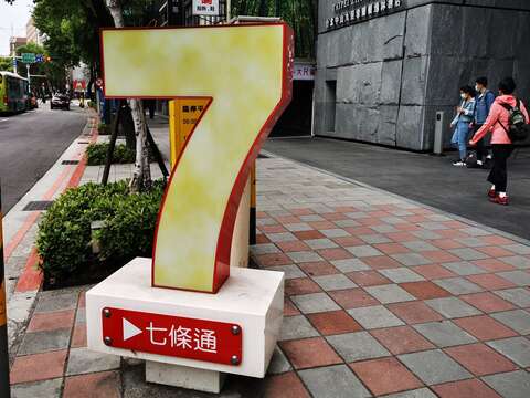 位於中山北路一段121巷及林森北路119巷的七條通
