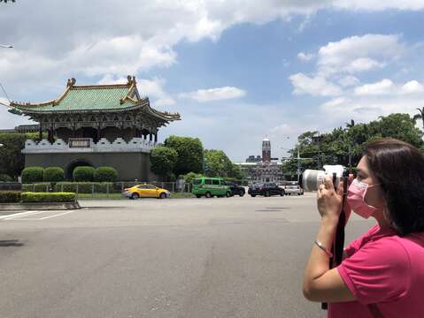 東門額題景福門，為臺北府城五城門中石作最為精緻的