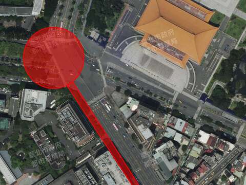 羅斯福路一段與愛國東西路口現況(照片來源臺北市政府都市發展局歷史圖資展示系統)