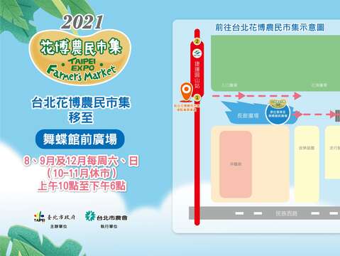 臺北花博農民市集地點位置圖