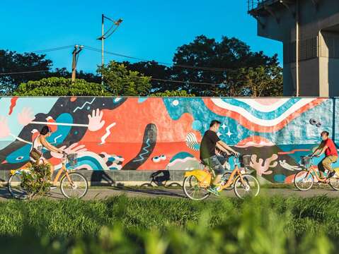 타이베이시 허솽 21허빈공원 제방 예술벽화