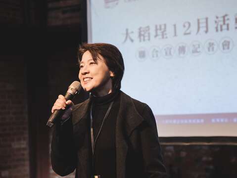 黃珊珊副市長出席記者會，對於商圈的振興活動給予大力肯定