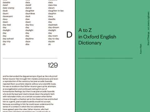 Through coding technology, the 600-page Oxford English Dictionary can be quickly composed from A to Z in just one minute. (Graphic Design/Aaron Nieh)