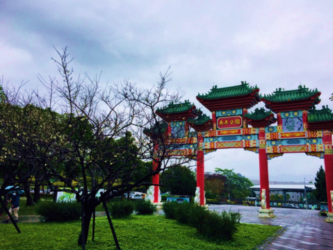 南港公園的湖光風景