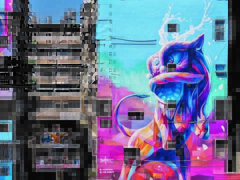 どんな場所にもその地を表す動物や霊獣がいると信じているLeHo氏は、自身の作品がその地域の人たちを守ってくれることを願いながら創作活動を続けています。(写真/@kevintsg)