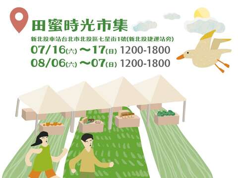 田蜜時光市集-時程(圖片來源：臺北市政府產業發展局)