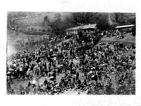 民國51年草山公園內的人潮(由姜子龍提供)(圖片來源：臺北市立圖書館)