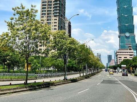 信義區街景(圖片來源：臺北市政府工務局公園路燈工程管理處)