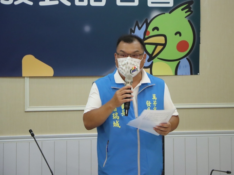 臺北市萬芳商圈發展協會曾瑞城理事長致詞(圖片來源：臺北市商業處)