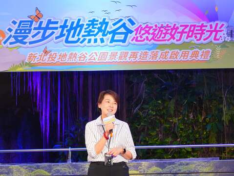 黃副市長於典禮祝賀再造落成啟用(圖片來源:臺北市商業處)