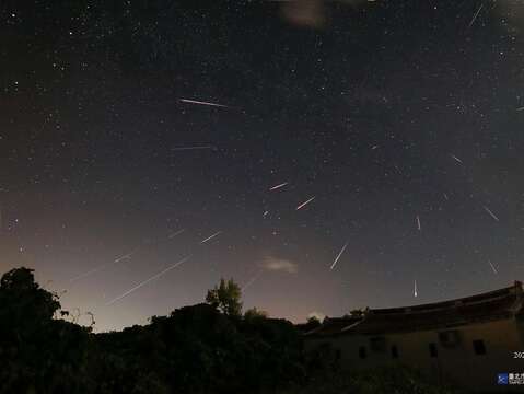 英仙座流星雨(圖片來源：臺北市立天文科學教育館)