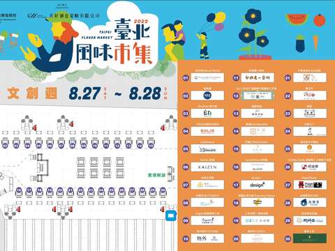 2022臺北風味市集_平面圖(圖片來源：臺北市政府產業發展局)