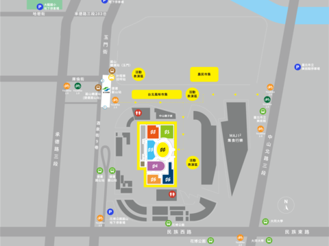 2022台北城市博覽會地圖(圖片來源：臺北市政府工務局公園路燈工程管理處)