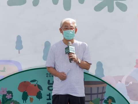 產發局王三中副局長為野市集開幕致詞(圖片來源：臺北市政府產業發展局)
