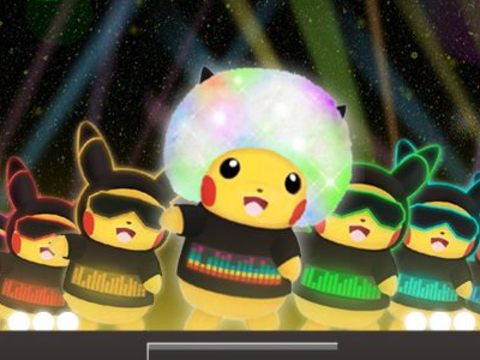 爆炸頭皮卡丘和牠的夥伴們活動期間內每日18:30及20:00登上露天音樂台，推出熱力四射的舞蹈表演（兩場表演內容皆同）（圖片來源：臺北市政府觀光傳播局）