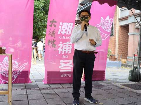 臺北市政府產業發展局林崇傑局長致詞(圖片來源：臺北市商業處)