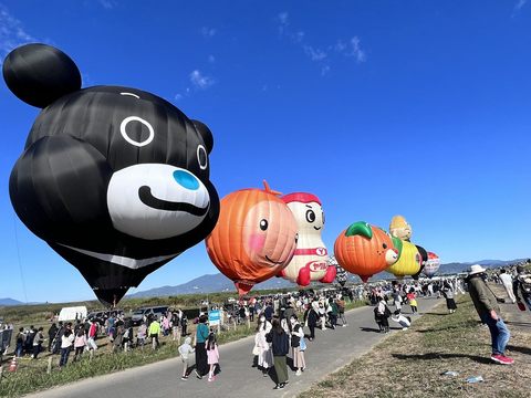 熊讚的現身是今年日本佐賀熱氣球節的一大亮點，全場唯一海外球(圖片來源：台北市政府觀光傳播局)