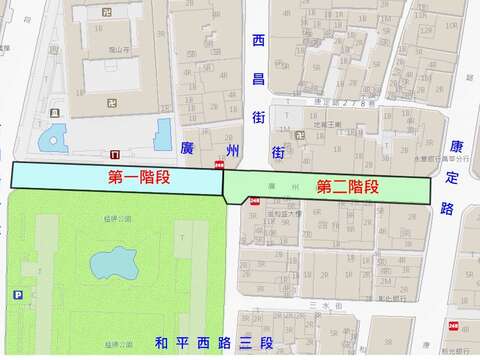 工程施工位置圖（圖片來源：臺北市政府工務局新建工程處）